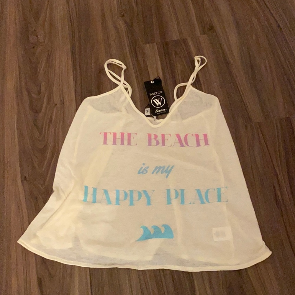 NWT Wildfox the beach is my happy place top - Picture 2 of 2